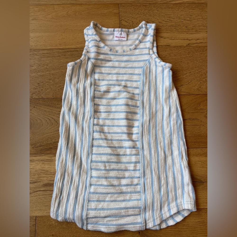 Hanna Andersson striped terry dress 6t